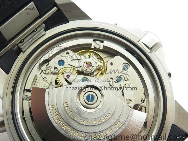 MIROTIME 1224 Aquatimer Chrono IW376803 V6F 1:1 Best Edition Blue Dial on Ruber Strap A Neat 7083